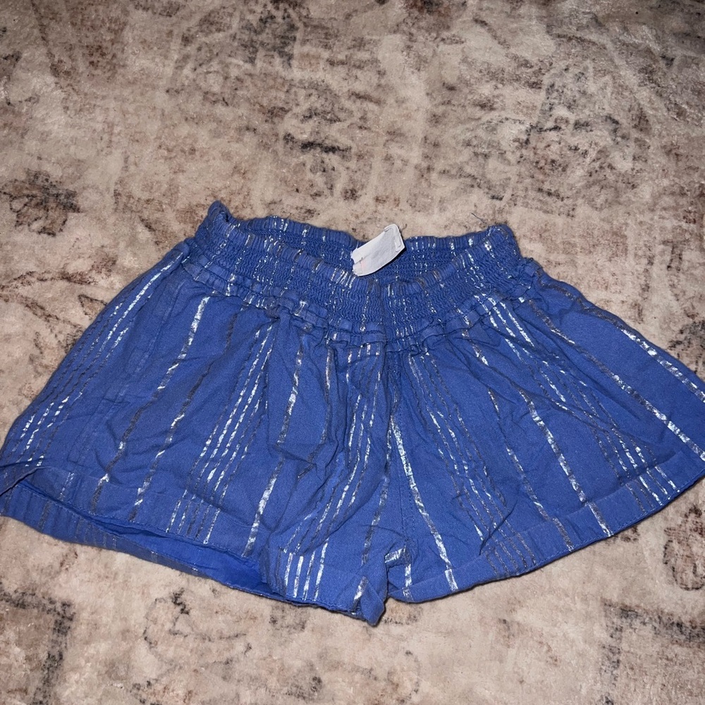 Blue Striped Shorts